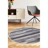 Dijidekor Halı Kahverengi Cool Köln Yuvarlak Kaymaz Kesme Ince Yolluk Kilim Salon Halısı Modelleri, Kahve Yuvalak Saçaksız, 160x160