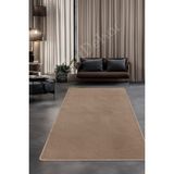 Dijidekor Halı Kahverengi Pramit Kaymaz Yıkanabilir Yolluk Kilim Salon Halısı Modelleri - Açık Kahve - 60 x 100 cm