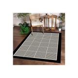 Dijidekor Halı Siyah Mt21 Yıkanabilir Saçaksız Kaymaz Kesme Ince Yolluk Kilim Salon Halısı Modeli, 200x290