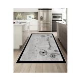 Dijidekor Işıltı Koleksiyonu Model258 Süngerli Dijital Baskılı Saçaksız Mutfak Halısı Yolluk, Model-258, 180x400