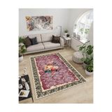 Dijidekor Işıltı Koleksiyonu Model269 Süngerli Dijital Baskılı Saçaksız Mutfak Halısı Yolluk, Bordo, 160x250