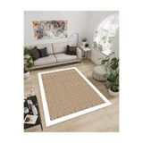 Dijidekor Işıltı Koleksiyonu Model298 Süngerli Dijital Baskılı Saçaksız Mutfak Halısı Yolluk, Beyaz, 180x280