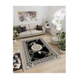 Dijidekor Işıltı Koleksiyonu Model6 Süngerli Dijital Baskılı Saçaksız Mutfak Halısı Yolluk, Kahverengi, 120x300