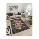 Dijidekor Işıltı Koleksiyonu Model79 Süngerli Dijital Baskılı Saçaksız Mutfak Halısı Yolluk, Çok Renkli, 160x400