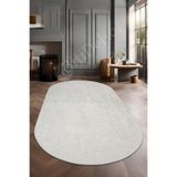 Dijidekor Janjanlı Oval Halı Açık Krem Salon Koridor Antre Mutfak Halısı Silinebilir Yolluk, JANJANLI-KREM-OVAL-SAÇAKSIZ, 180x600