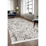 Dijidekor Karo Halı Vizon Salon Koridor Antre Mutfak Halısı Silinebilir Saçaklı, KARO-VİZON-SAÇAKLI, 100x300