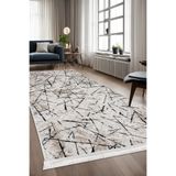 Dijidekor Karo Halı Vizon Salon Koridor Antre Mutfak Halısı Silinebilir Saçaklı, KARO-VİZON-SAÇAKLI, 120x650