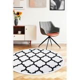 Dijidekor Yuvarlak Halı Yıkanabilir Antialaerjik Maça Beyaz, NoColor-38a4bec8, 140x140