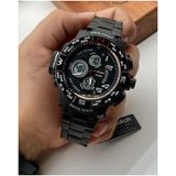 Dijital Analog Sport Metal Kordonlu Erkek Asker Kol SaatiCW.silver5