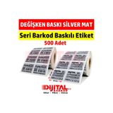 DİJİTAL BARKOD Demirbaş Etiketi Seri Numaralı Barkod Etiket Envanter Etiketi Kütüphane Kitap Düzenleme-500 Adet
