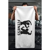 Dijital Baskı Fitness Desenli Spor Havlusu HVL0240 - 0-Gri - 0,6 x 19 x 29 cm