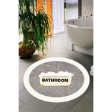 Dijital Baskı Kaymaz Taban Yıkanabilir Bathroom Banyo Paspası Yuvarlak Dc-8027