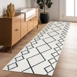 Dijital Baskı Kaymaz Taban Yıkanabilir Kesme Yolluk Oda Salon Mutfak İskandinav Krem Halı 80x100 cm
