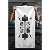 Dijital Baskı No Pain No Gain Desenli Spor Havlusu HVL0239 - Çok Renkli - Standart