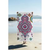 Dijital Baskı Plaj Deniz Havlusu Mandala Desenli Peştamal Hvl0150 Renkli 80 X 160