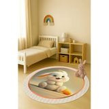 Dijital Baskı Tavşan Desenli Kaymaz Taban Çocuk Ve Genç Odası Halısı H0366 Renkli 200 X 200