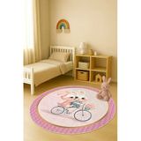 Dijital Baskı Tavşan Desenli Kaymaz Taban Çocuk Ve Genç Odası Halısı H0372 Renkli 160 X 160