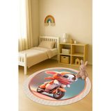 Dijital Baskı Tavşan Desenli Kaymaz Taban Çocuk Ve Genç Odası Halısı H0379 Renkli 80 X 80