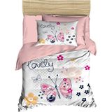 Dijital Baskılı 3D Pamuklu Yenidoğan Bebek Nevresim Takımı Lovely Butterfly
