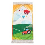 Dijital Baskili Cocuk Seccadesi - Balonlu Ve Traktorlu - 44 X 78 Cm