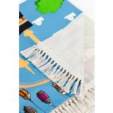 Dijital Baskılı Çocuk Seccadesi - Kabeli Arabalı - 44 X 78 cm