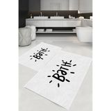 Dijital Baskılı Kaymaz Bath Yıkanabilir 2li Banyo Halısı Paspas Klozet Takımı Dc-8024