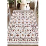 Dijital Baskılı Renkli Kilim Desenli Kaymaz Taban Yıkanabilir Halı 100 X 150 Cm Gri