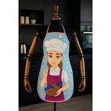 Dijital Baskılı Su Sıvı Geçirmez Leke Tutmaz Mutfak Önlüğü Watermelon - Çok Renkli - 50 x 70 cm