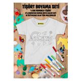 Dijital Baskılı Ürünler Isim Yazabileceğiniz Çocuklar Için Tişört Boyama Seti Full Set