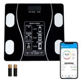 Dijital Baskül Yağ Ölçer Fonksiyonlu Akıllı Baskül Bluetooth Bağlantılı Tartı (4604)