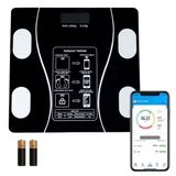Dijital Baskül Yağ Ölçer Fonksiyonlu Akıllı Baskül Bluetooth Bağlantılı Tartı (5264)