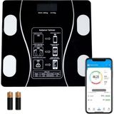 Dijital Baskül Yağ Ölçer Fonksiyonlu Akıllı Baskül Bluetooth Bağlantılı Tartı