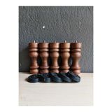 Dijital Bazar DİJİTAL BAZAR 15 *CM*LALE *CEVİZ *5 Lİ -AHŞAP AYAK-TORNA AYAK