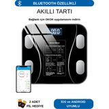 Dijital Bluetooth Tartı, Vücut Analiz, Kilo Ölçer, Siyah, Cam, Sağlıklı Yaşam Araçları - Ahşap