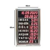 Dijital Cami Saati 40X60 Cm Beyaz Kumandalı