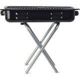 Dijital Çarşı Katlanabilir Ayaklı Taşınabilir Mangal + Izgara Teli 40 cm - Siyah