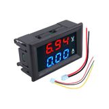 Dijital Dual Voltmetre Ampermetre Volt Akım Ölçer Dc 0-100V 10A Kırmızı-Mavi Led
