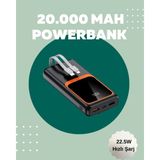 Dijital Ekranlı 20.000 Mah Powerbank | 22.5W Hızlı Şarj + Çoklu Bağlantı Seçeneği