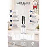 Dijital Ekranlı Şarjlı Ağız Duşu 2 Modlu Taşınabilir Ağız Bakım Cihazı Oc02 Beyaz