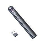 Dijital Ekranlı Şarjlı Lazer Sunum Kumandası Şarj Göstergeli Lazer Powerpoint Laser Pointer Slayt Atlatıcı - standart