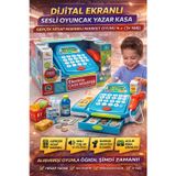 Dijital Ekranlı Sesli Oyuncak Yazar Kasa Gerçek Hesap Makineli Market Oyunu