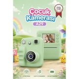 Dijital Fotoğraf Makineleri Çocuk Termal Resim Kağıt Baskılı Yazıcı Kamera Video Makinesi A29 Yeşil