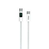 Dijital Göstergeli 120W Süper Hızlı Örgülü Type C To Type C Şarj Kablosu 1.2 Metre