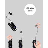 Dijital Göstergeli Bluetooth Kulaklık - Klipsli ve Şık Tasarım ( Lisinya )