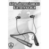 Dijital Göstergeli Kulak Içi Kablosuz Bluetooth Kulaklık Boyun Bantlı ( Lisinya )