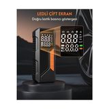 Dijital Göstergeli LED Işıklı Taşınabilir Powerbank 4500MAH Hava Kompresörü 1 lt Basınç 1,5 bar Motor Gücü 0,03 hp