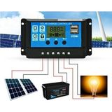 Dijital Güneş Paneli Solar Akü Şarj Kontrol Cihazı 12V 24V 10 Amper