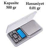 Dijital Hassas Elektronik Kuyumcu Cep Terazisi Tartı 500 gr / 0.1 gr (50001)