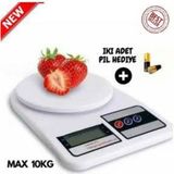 Dijital Hassas Tartı 10 kg Kapasiteli, Şık ve Kullanışlı Mutfak Tartısı Beyaz - 1BW-Beyaz
