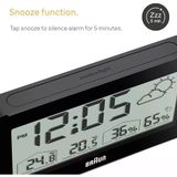 Dijital Hava İstasyonu Saat İç Ve Dış Mekan Sıcaklık Ve Nem, Tahmin, Lcd Ekran, Hızlı Ayarlı, Crescendo Bip Alarmı, Siyah Model Bc13bp.